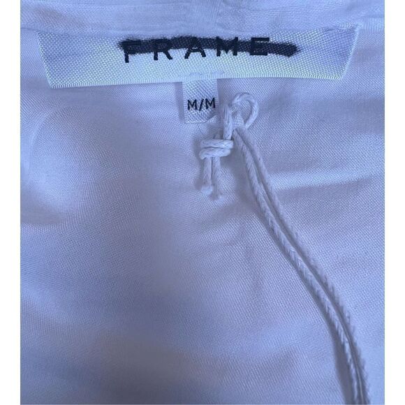 Frame Savannah Shirred Cotton Poplin Midi Dress NWOT Size Medium - Picture 8 of 9